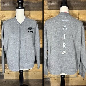 Nike Heather Gray Air Zip-Up Jacket